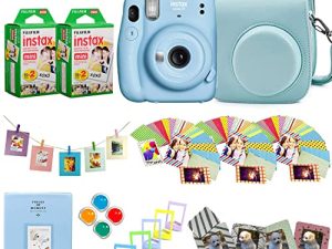 Fujifilm Instax Mini 11 Instant Camera + Fuji Instax Film 40 Shots + Protective Case + Magnetic Acrylic Frames + Album