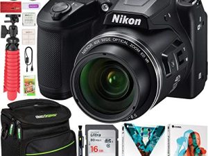 Nikon COOLPIX B500 16MP 40x Optical Zoom Digital Camera w/Wi-Fi Black Bundle with Deco Gear Photography Bag Case + Software Kit + 16GB SDHC Memory Card & Accessories