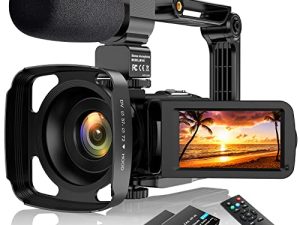 Video Camera Camcorder UHD 2.7K 30FPS 36MP IR Night Version Vlogging Camera Recorder 3.0 Inch Touch Screen 16X Digital Zoom Camera with Microphone