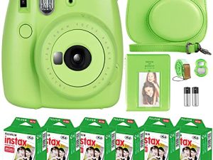 FujiFilm Instax Mini 9 Instant Camera + Fujifilm Instax Mini Film (60 Sheets) Bundle with Deals Number One Accessories Including Carrying Case