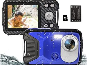 YEEIN 16FT Kids Waterproof Digital Camera 21 MP Underwater Camcorder with 32G Card and Rechargeable Battery