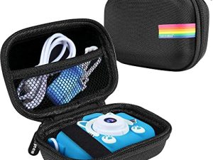 Leayjeen Kids Camera Case Compatible with Goopow/ SGAINUL/ Gofunly/ ArtCWK and More Video Digital Camera Gift - Case for Toy Action Camera and Accessories(Case Only) (black)