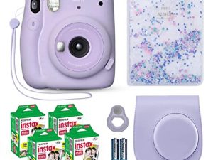 Fujifilm Instax Mini 11 Instant Camera Lilac Purple + Fuji Film Value Pack (40 Sheets) + Shutter Accessories Bundle