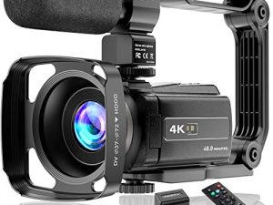 4K Video Camera Camcorder UHD 48MP WiFi IR Night Vision Vlogging Camera for YouTube Touch Screen 16X Digital Zoom Camera Recorder with Microphone