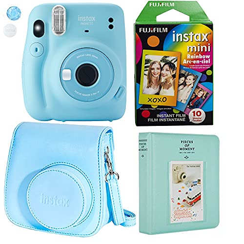 Fujifilm Instax Mini 11 Ice Blue Instant Camera Plus Original Fuji Case Fujifilm Instax Mini 11 Ice Blue Instant Camera Plus Original Fuji Case