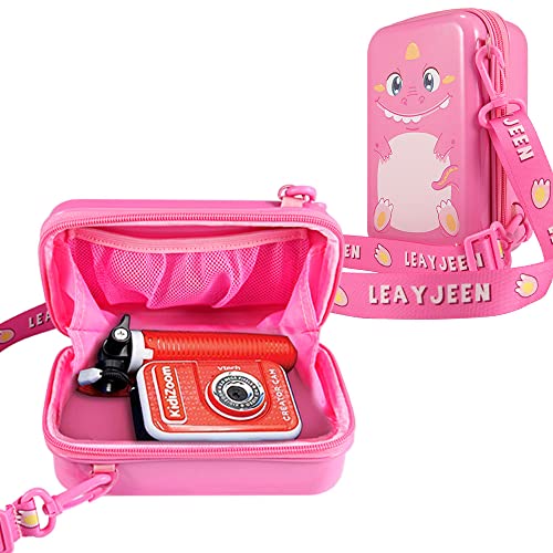 Leayjeen Pink Kids Camera Case Compatible with VTech KidiZoom Creator Cam/Dragon Touch and More Instant Print Camera for Kids,Kids Digital Video Camera and Accessories(Case Only) Pink Leayjeen Pink Kids Camera Case Compatible with VTech KidiZoom Creator Cam/Dragon Touch and More Instant Print Camera for Kids,Kids Digital Video Camera and Accessories(Case Only) Pink