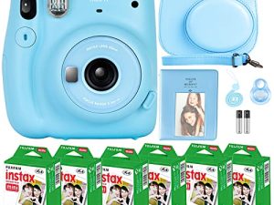 Fujifilm Instax Mini 11 Camera with Fujifilm Instant Mini Film (60 Sheets) Bundle with Deals Number One Accessories Including Carrying Case