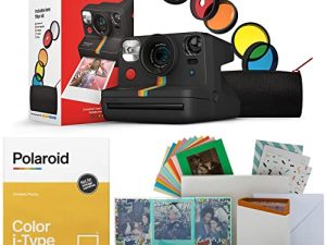 Polaroid Now+ Instant Film Camera with Color Instant Film and Film Kit Bundle (3 Items)