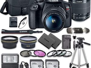 Canon EOS Rebel T7 DSLR Camera Bundle with Canon EF-S 18-55mm f/3.5-5.6 is II Lens + 2pc SanDisk 32GB Memory Cards + Accessory Kit
