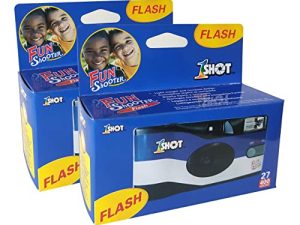 1 Shot Disposable Camera 35mm Film Single Use 400 ASA/ISO 27 Exposures with Flash 2-Pack