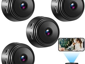 Flutesan 4 Pcs 1080p Full HD WiFi Security Camera Indoor Wireless Home Security Camera with Voice Recording USB Charger Security Camera with Motion Detection Surveillance Camera
