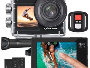 Exprotrek Action Camera 4K 60FPS with Touch Screen