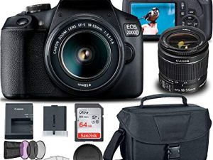 Canon EOS 2000D / Rebel T7 DSLR Camera with 18-55mm Lens