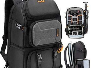 TARION Pro Camera Backpack Large Camera Bag with Laptop Compartment Tripod Holder Waterproof Raincover Outdoor Photography Hiking Travel Professional DSLR Camera Bag Backpack for Men Women Side Access