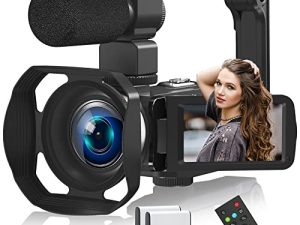 VJIANGER Video Camera Camcorder 4K 24MP Vlogging Camera IR Night Vision Video Recorder 18X Zoom Digital Camera with Microphone