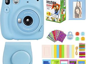 Fujifilm Instax Mini 11 Camera with Fujifilm Instant Mini Film (20 Sheets) Bundle with Deals Number One Accessories Including Carrying Case