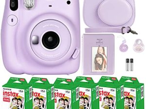 Fujifilm Instax Mini 11 Camera with Fujifilm Instant Mini Film (60 Sheets) Bundle with Deals Number One Accessories Including Carrying Case