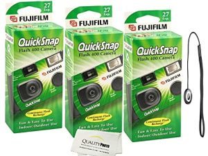 Fujifilm QuickSnap Flash 400 Disposable 35mm Camera + Quality Photo Microfiber Cloth