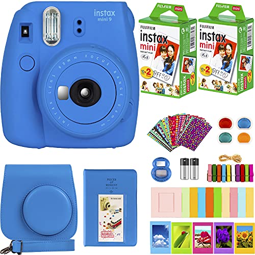 Fujifilm Instax Mini 9 Instant Camera + Fujifilm Instax Mini Film (40 Sheets) Bundle with Deals Number One Accessories Including Carrying Case Fujifilm Instax Mini 9 Instant Camera + Fujifilm Instax Mini Film (40 Sheets) Bundle with Deals Number One Accessories Including Carrying Case