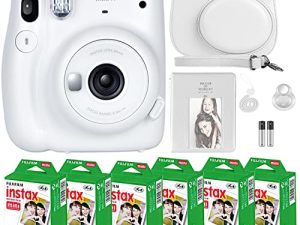 Fujifilm Instax Mini 11 Camera with Fujifilm Instant Mini Film (60 Sheets) Bundle with Deals Number One Accessories Including Carrying Case