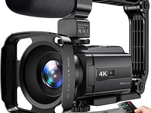 4K Video Camera Camcorder 48MP UHD WiFi IR Night Vision Vlogging Camera for YouTube 16X Digital Zoom Touch Screen Camera Recorder with Microphone