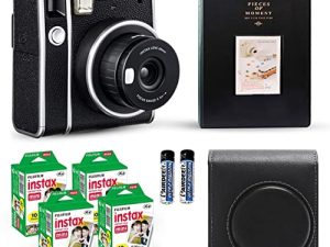 Fujifilm Instax Mini 40 Instant Camera Vintage Black. + Fujifilm Value Pack (40 Sheets) + Shutter Accessories Bundle