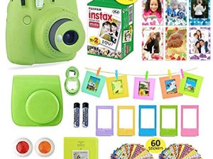 Fujifilm Instax Mini 9 Instant Camera + Shutter Compatible Carrying Case + Fuji Film Value Pack (20 Sheets) + Shutter Accessories Bundle