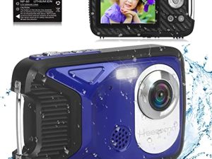 Waterproof Digital Camera 1080P 21MP HD Underwater Kids Camera with 2.8" LCD Screen 8X Digital Zoom Rechargeable Point and Shoot Camera Compact Portable Digital Camera for Kids Students