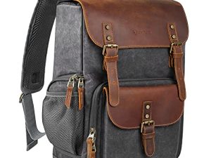 Endurax Leather Camera Backpack for Photographers