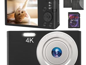 4K Digital Camera 48MP Kids Compact Camera Autofocus 16X Digital Zoom Children Portable Camera for Boys