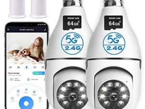 2Pcs Light Bulb Camera