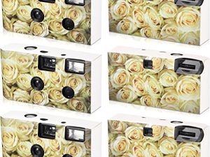 6 Packs Disposable Camera for Wedding Single Use Film Camera with Flash for Wedding