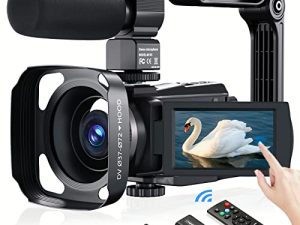 4K Video Camera Camcorder FHD 48MP Digital Camera Wi-Fi Vlogging Camera with IR Night Vision