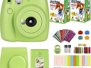 Fujifilm Instax Mini 9 Instant Camera for Kids + Fujifilm Instax Mini Film (40 Sheets) Bundle with Deals Number One Accessories Including Carrying Case
