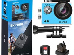 AKASO EK7000 4K30FPS Action Camera Ultra HD Underwater Camera 170 Degree Wide Angle 98FT Waterproof Camera Blue