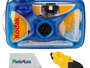 Kodak Sport Waterproof Single Use Camera with Floating Strap and Cloth